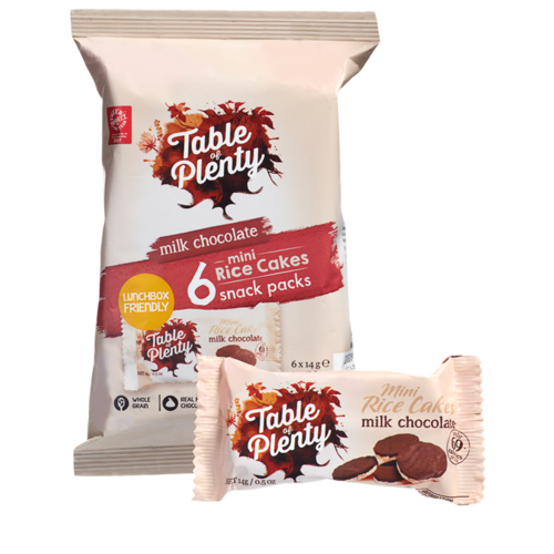 Table of Plenty Mini Rice Snack pk Milk Choc 84g